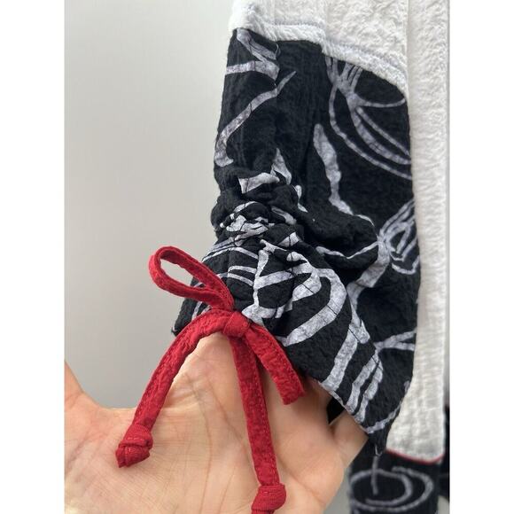 Ali Miles Women’s 3/4 Ruched Sleeve Button Up Puckered Fabric Top Size Large - Picture 5 of 9